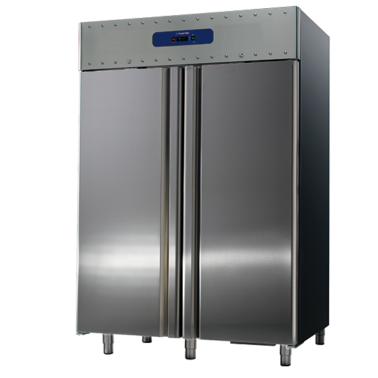 Frys 1400 liter av rostfritt stål, GN 2/1, -10°/-25°C