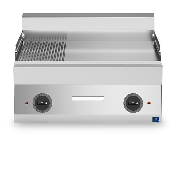 Stekhäll/grill, bänkmodell, 1/3 räfflad och 2/3 slät platta