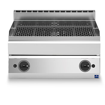 Stekhäll/grill gas, bänkmodell, räfflad platta