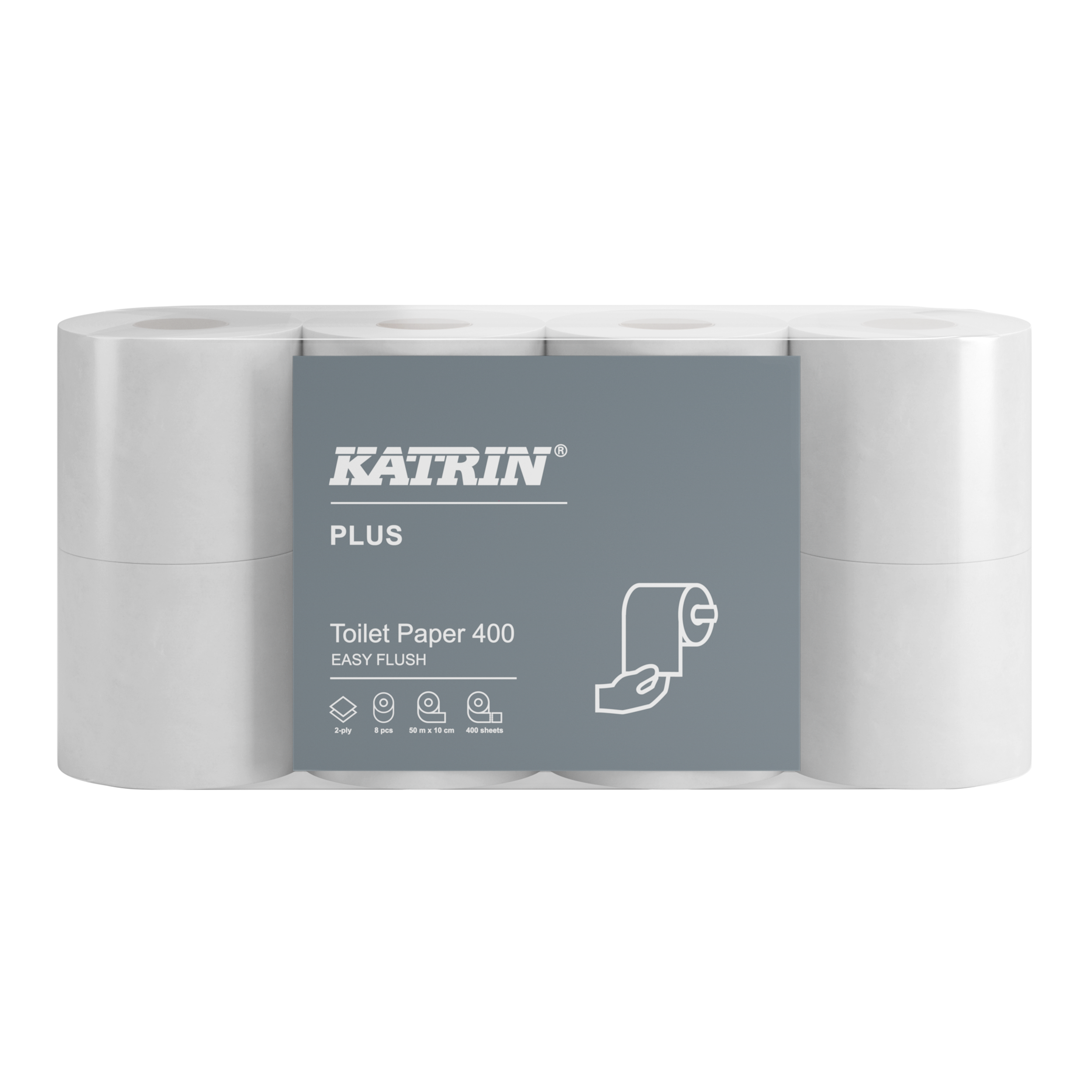 Katrin Plus Toalettrulle 400 2-lager, EasyFlush
