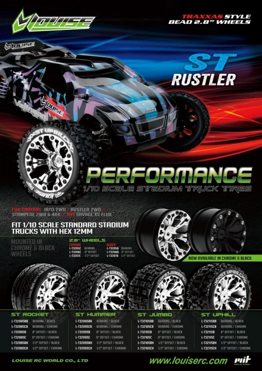 Louise L-T3209B Tire & Wheel ST-HUMMER 2,8" Black 0-Offset (2) - 3