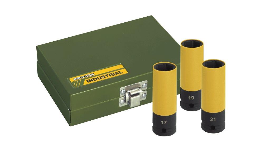 Proxxon Impact socket set 1/2inches , 85 mm (3-piece - 17, 19, 21 mm)