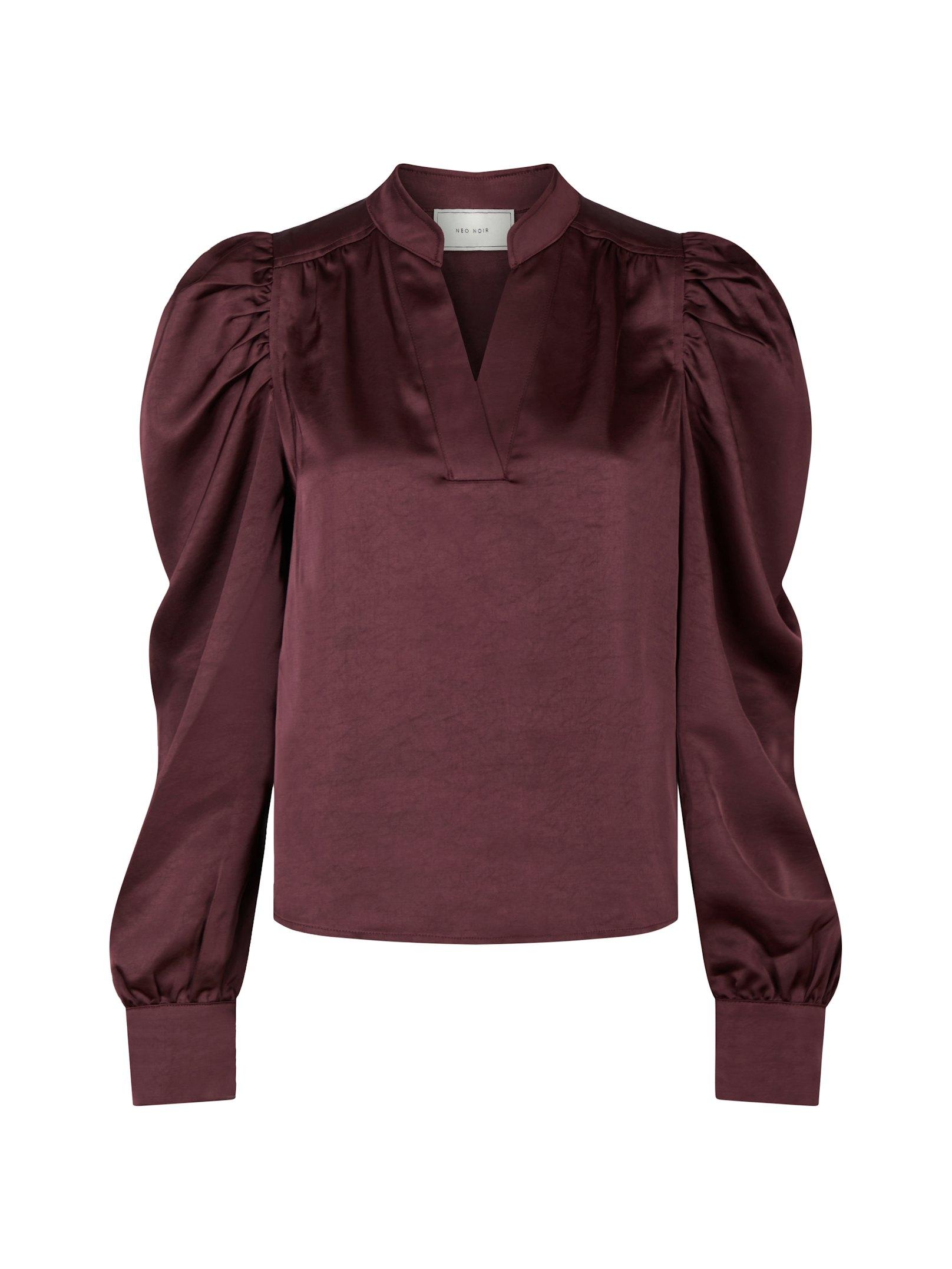 Rosslyn Heavy Sateen Blouse Burgundy