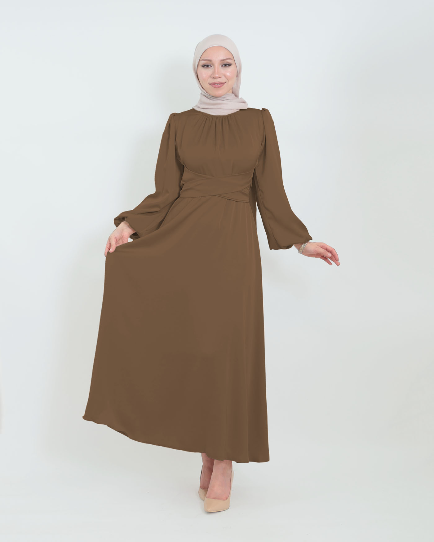 Party dress - Brown