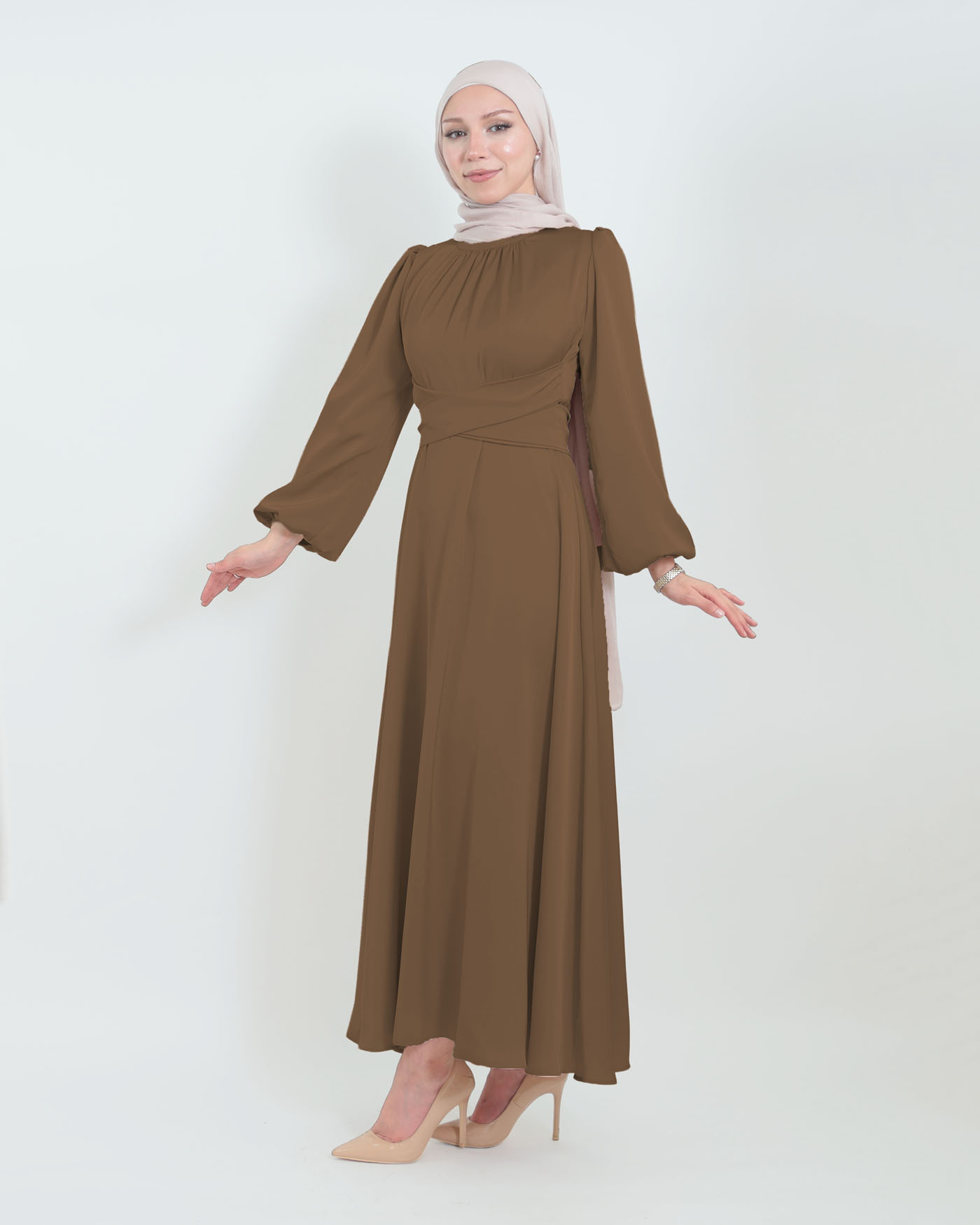 Party dress - Brown - 3