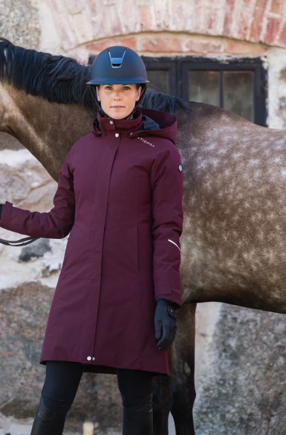 Stierna Stella Short Winter Coat - Merlot - breathability