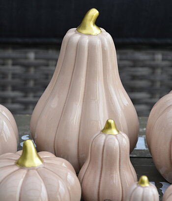 Pumpa beige XL hög 17,5 cm keramik