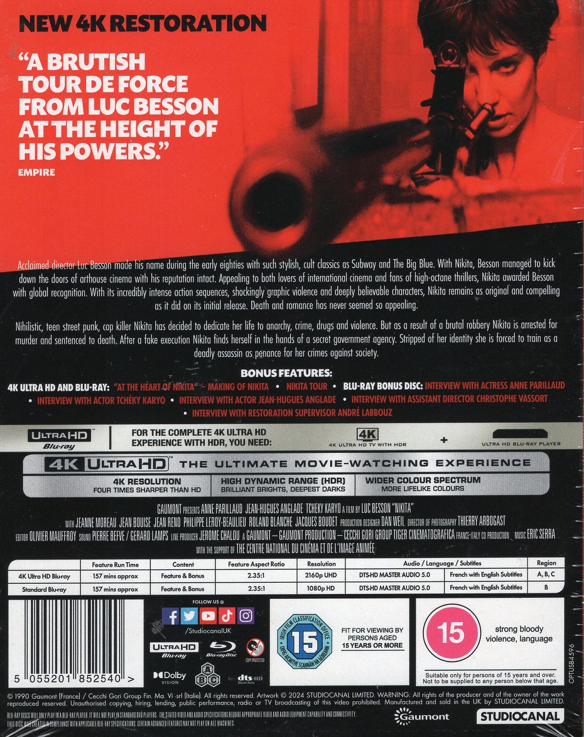 La Femme Nikita (Limited Edition Steelbook) (ej svensk text) (4K Ultra HD + Blu-ray) - 2