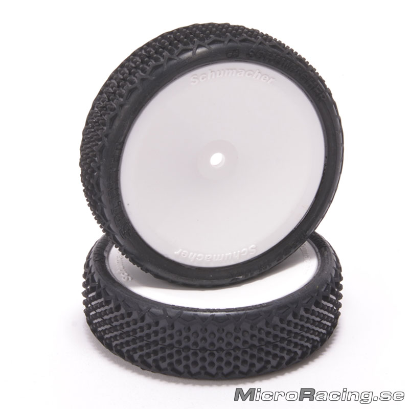 SCHUMACHER - Splinter Low Profile, Gul, 2WD Fram, Limmade, Vit Fälg, 1/10 Off Road, 1par