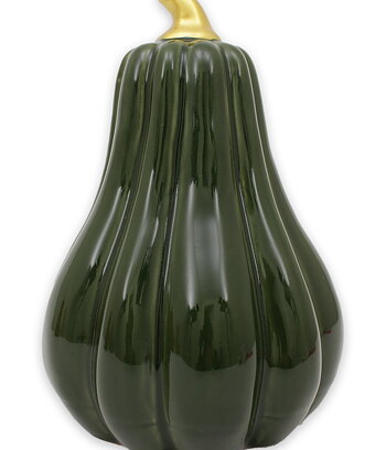 Pumpa grön XL hög 17,5 cm keramik