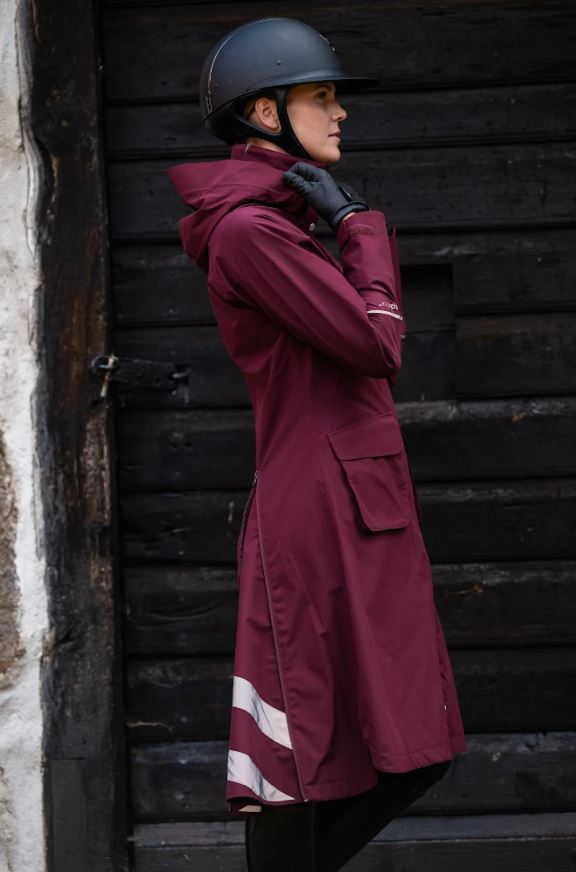 Stierna Nova Rain Coat - Merlot - breathability