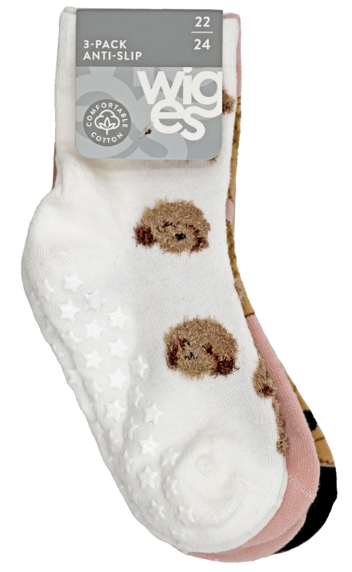 3-Pack Barnstrumpor Fluffy Dog - 2