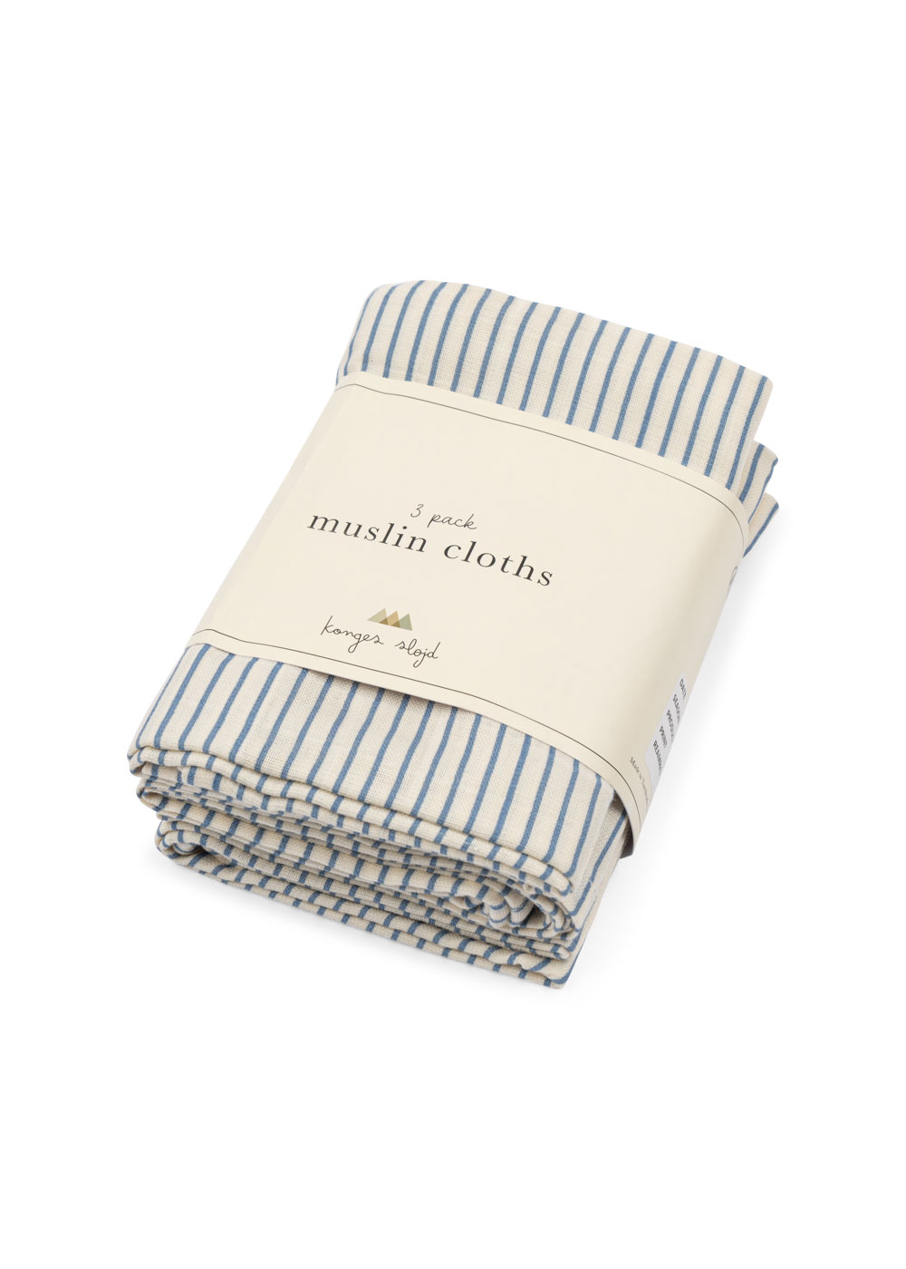 3 PACK MUSLIN CLOTH GOTS	STRIPE BLUIE