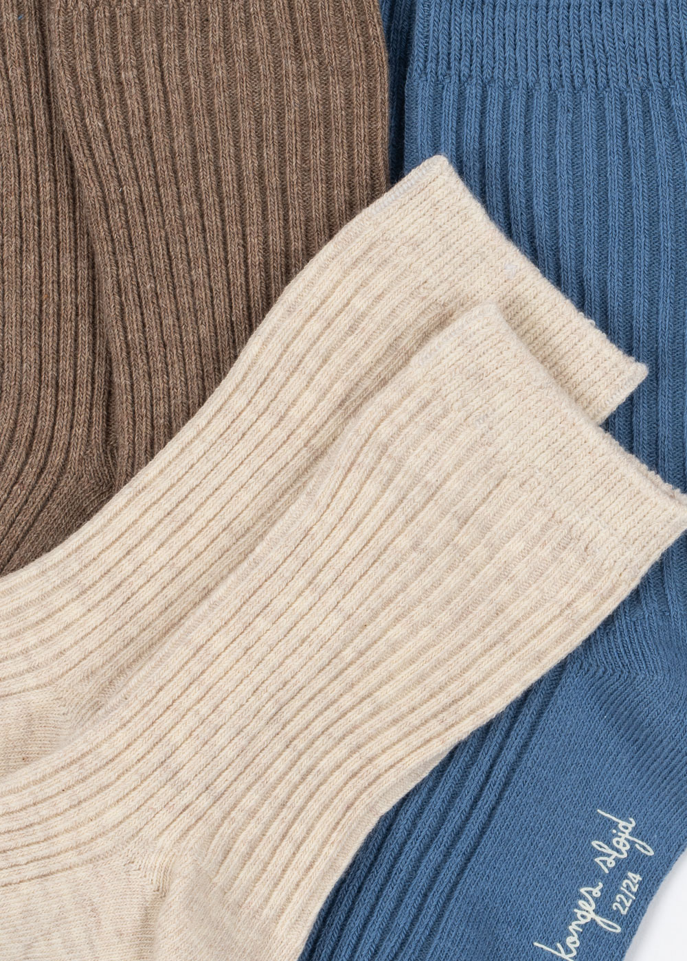 3 PACK RIB SOCKS SLEET MIX - 2