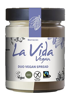 vegansk ekologisk spread med vit och ljus choklad