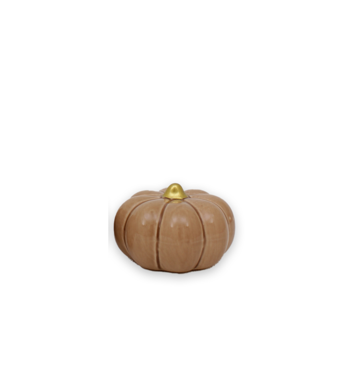 Pumpa nougat liten låg 5,5*3,5 cm keramik