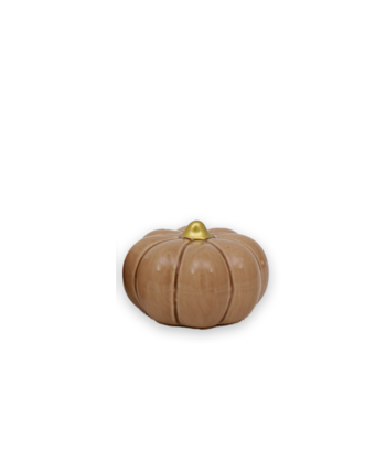 Pumpa nougat liten låg 5,5*3,5 cm keramik