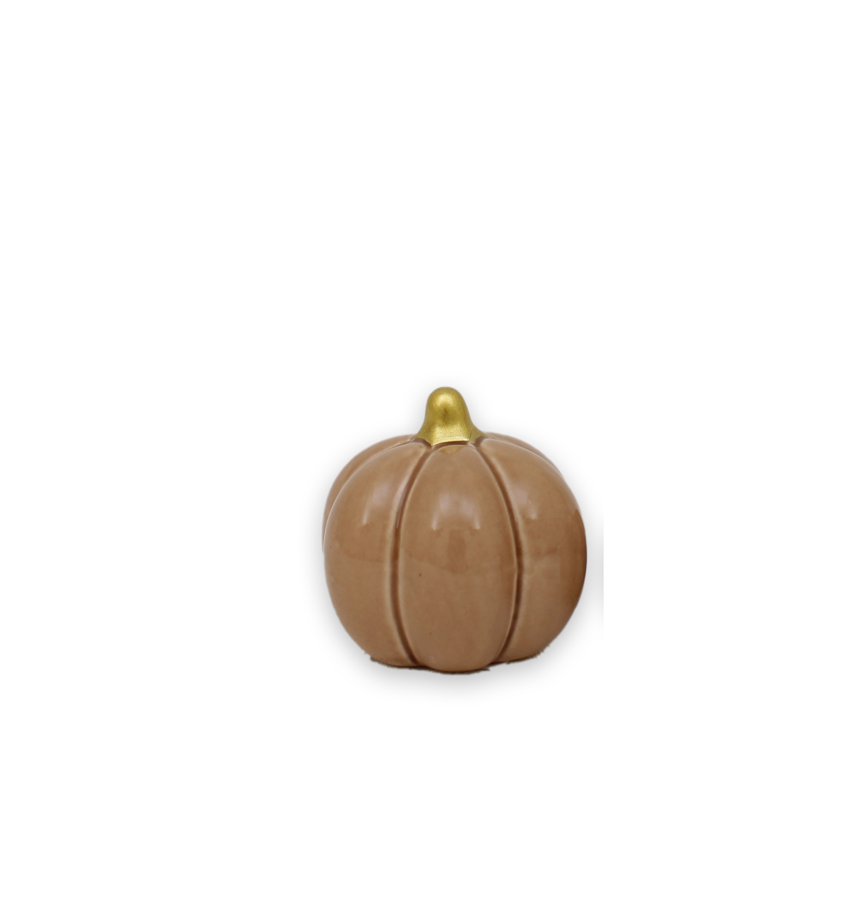 Pumpa nougat liten rund 5,5*3,5 cm keramik