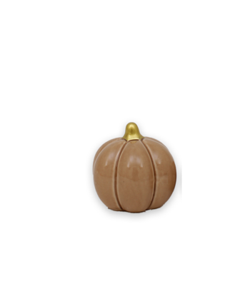 Pumpa nougat liten rund 5,5*3,5 cm keramik