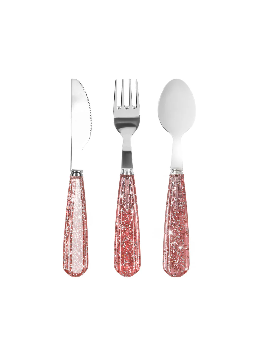 Sparkly cutlery sparkling blush