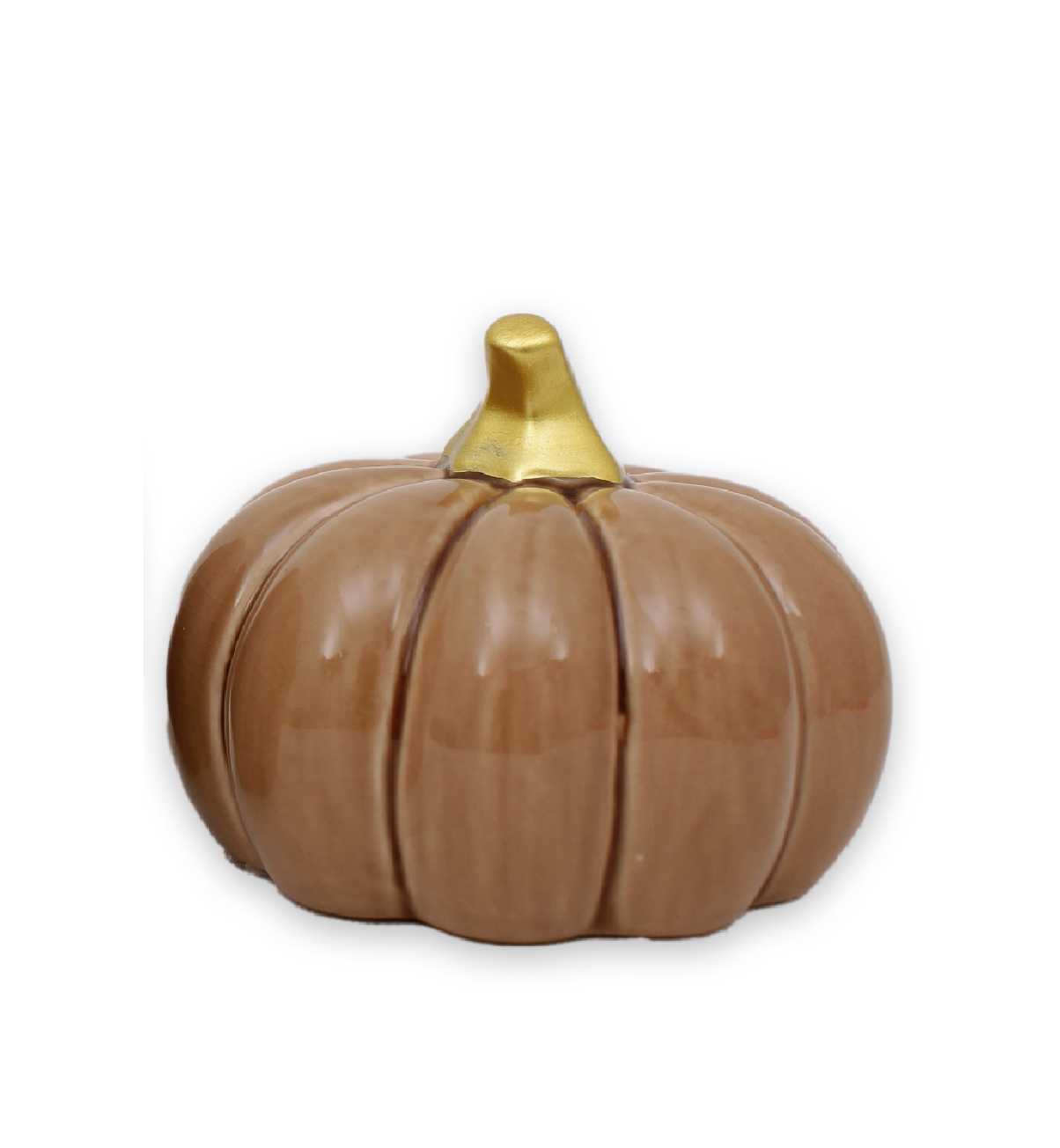 Pumpa nougat stor låg 10,5 * 8 cm keramik