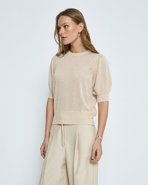 Topp Liva beige glittrig