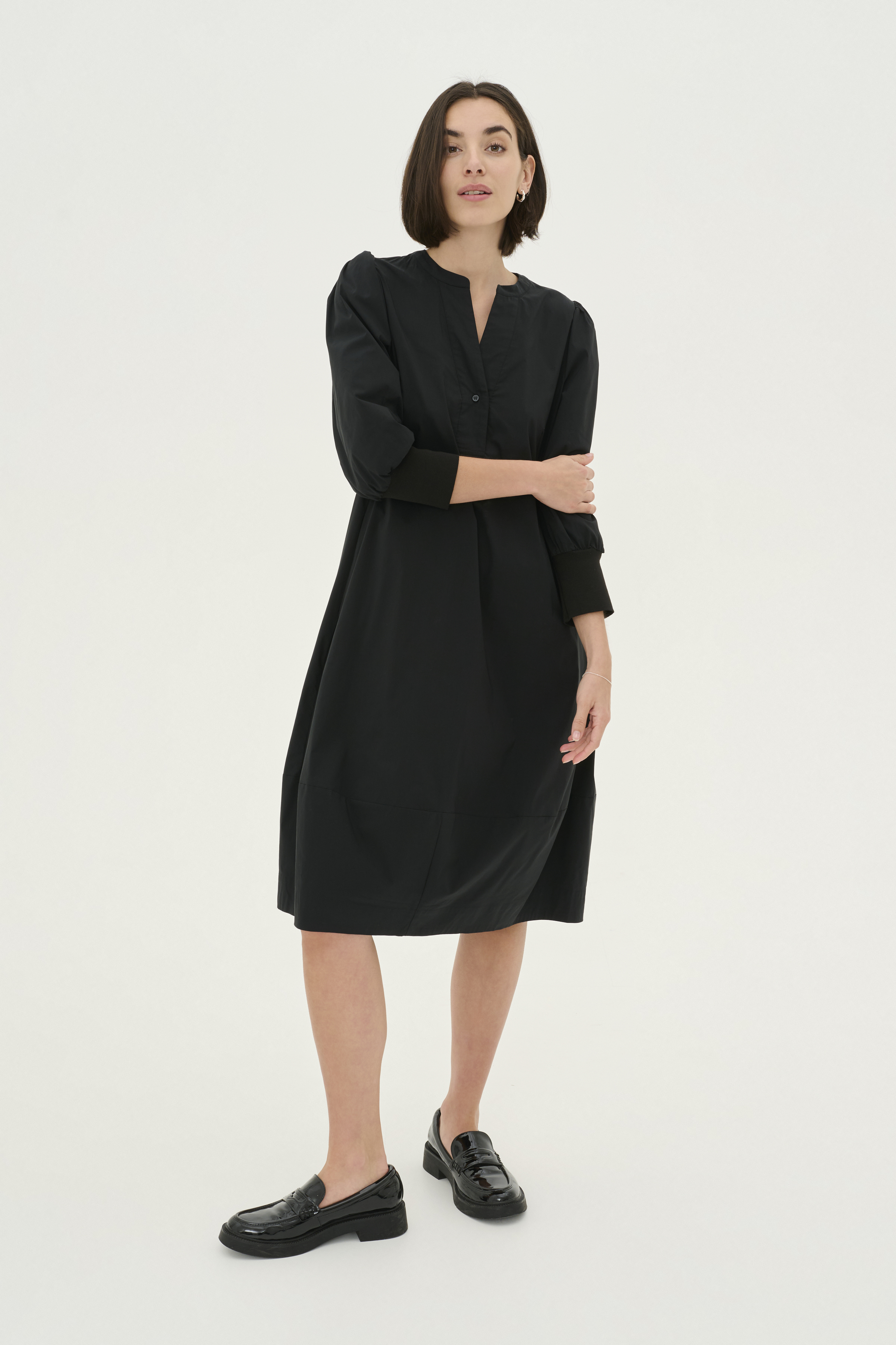 CUantoinett 3/4 Sleeve Dress Black - 4