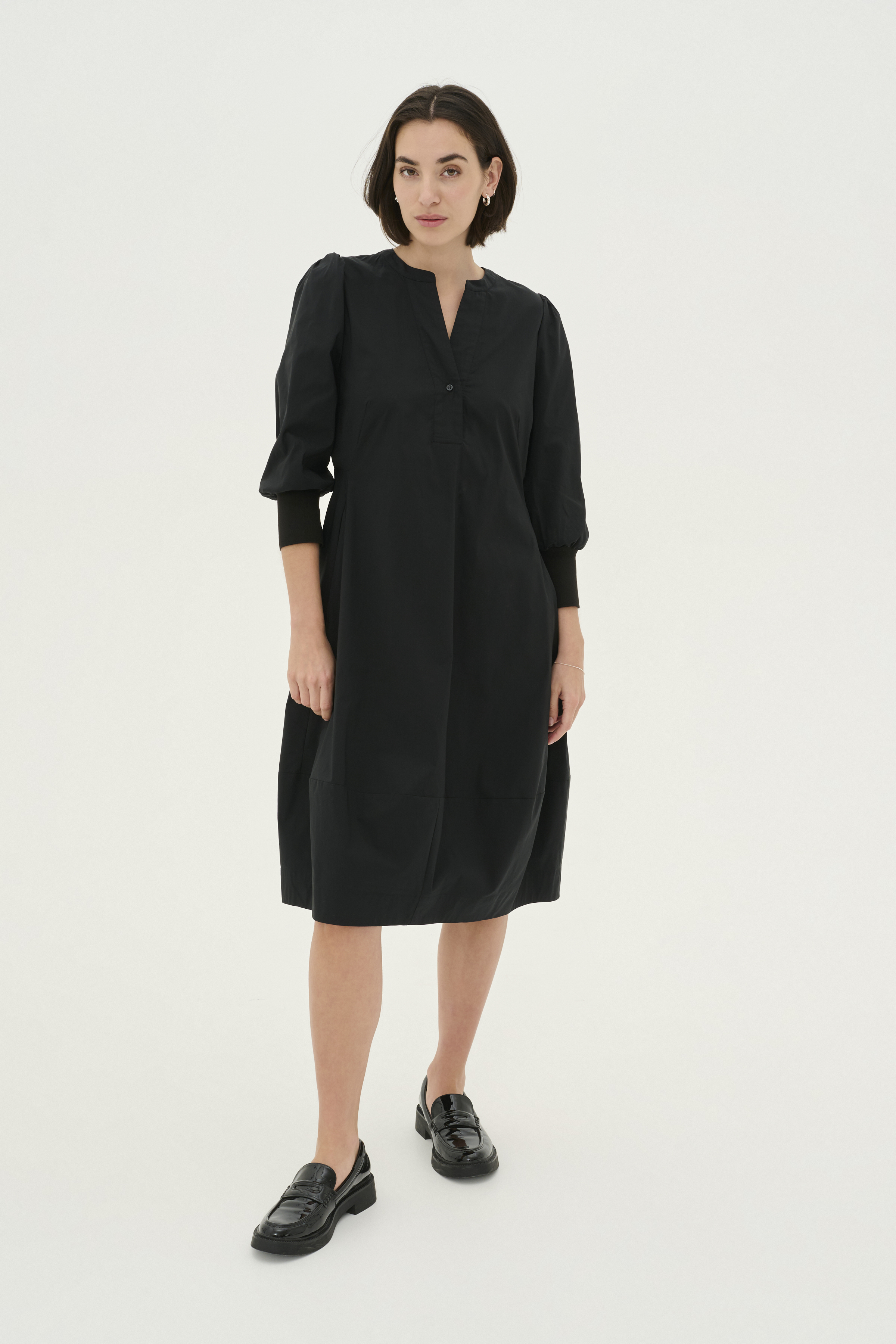 CUantoinett 3/4 Sleeve Dress Black - 5