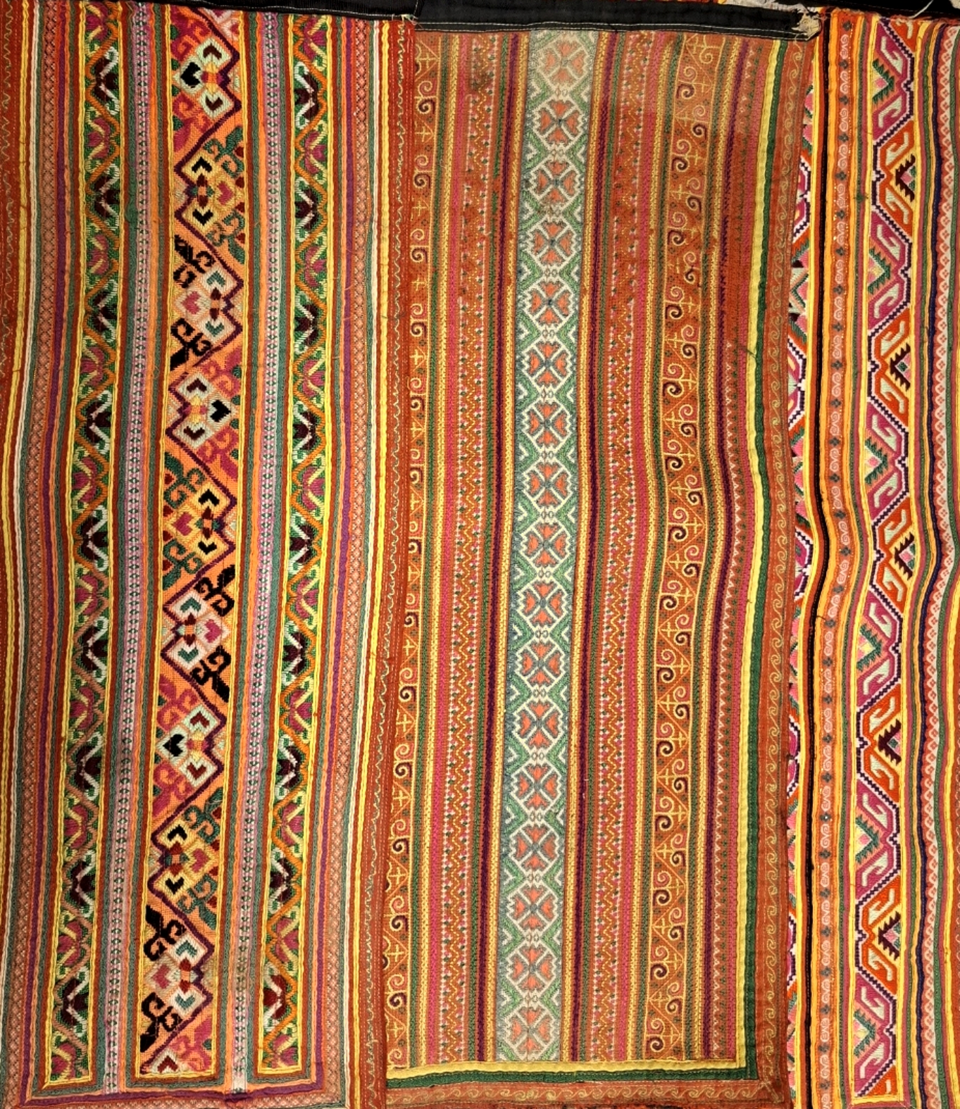 Handvävd Antik Textil från Lao - 3st