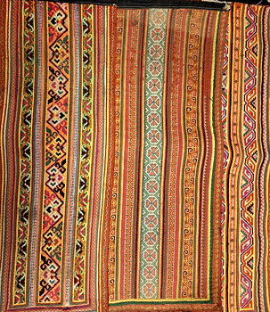 Handvävd Antik Textil från Lao - 3st