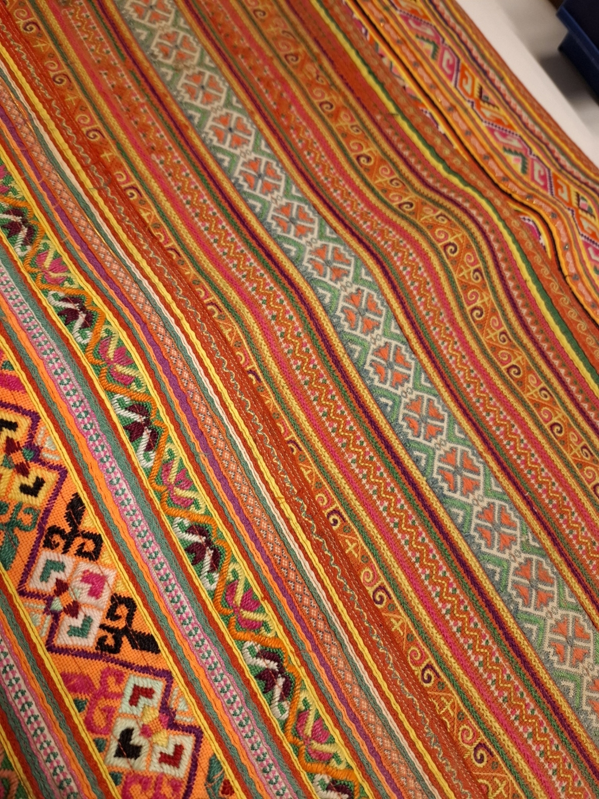 Handvävd Antik Textil från Lao - 3st - 2
