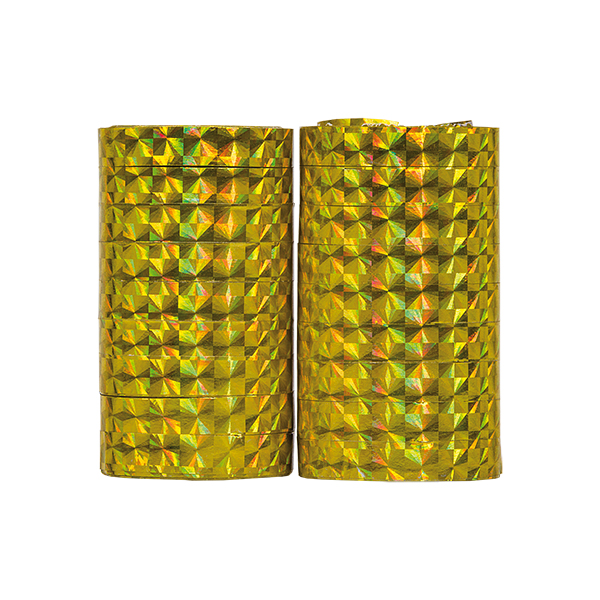 Serpentiner Holografiska Guld 2-p