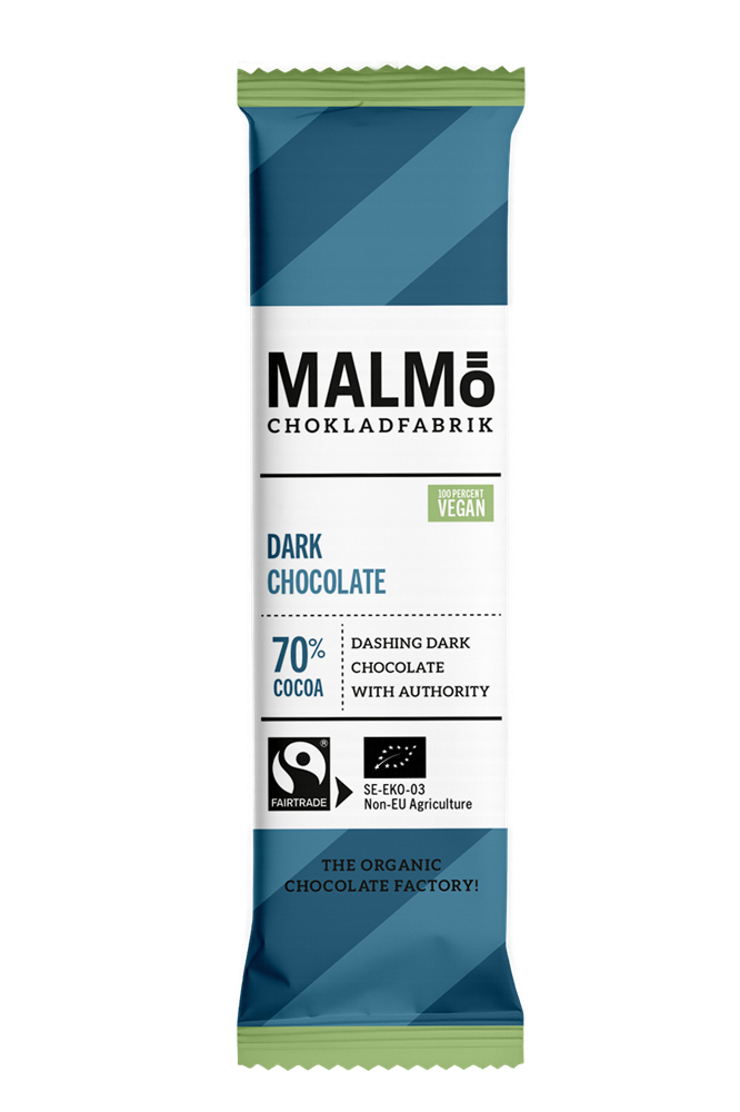 Malmö Chokladfabrik : Chokladbar Dark Chocolate 70% - 100% Vegan!