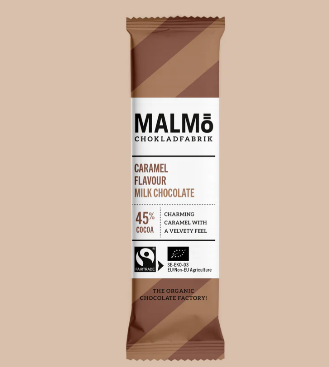 Malmö Chokladfabrik : Chokladbar Caramel Milk Chocolate 45% 