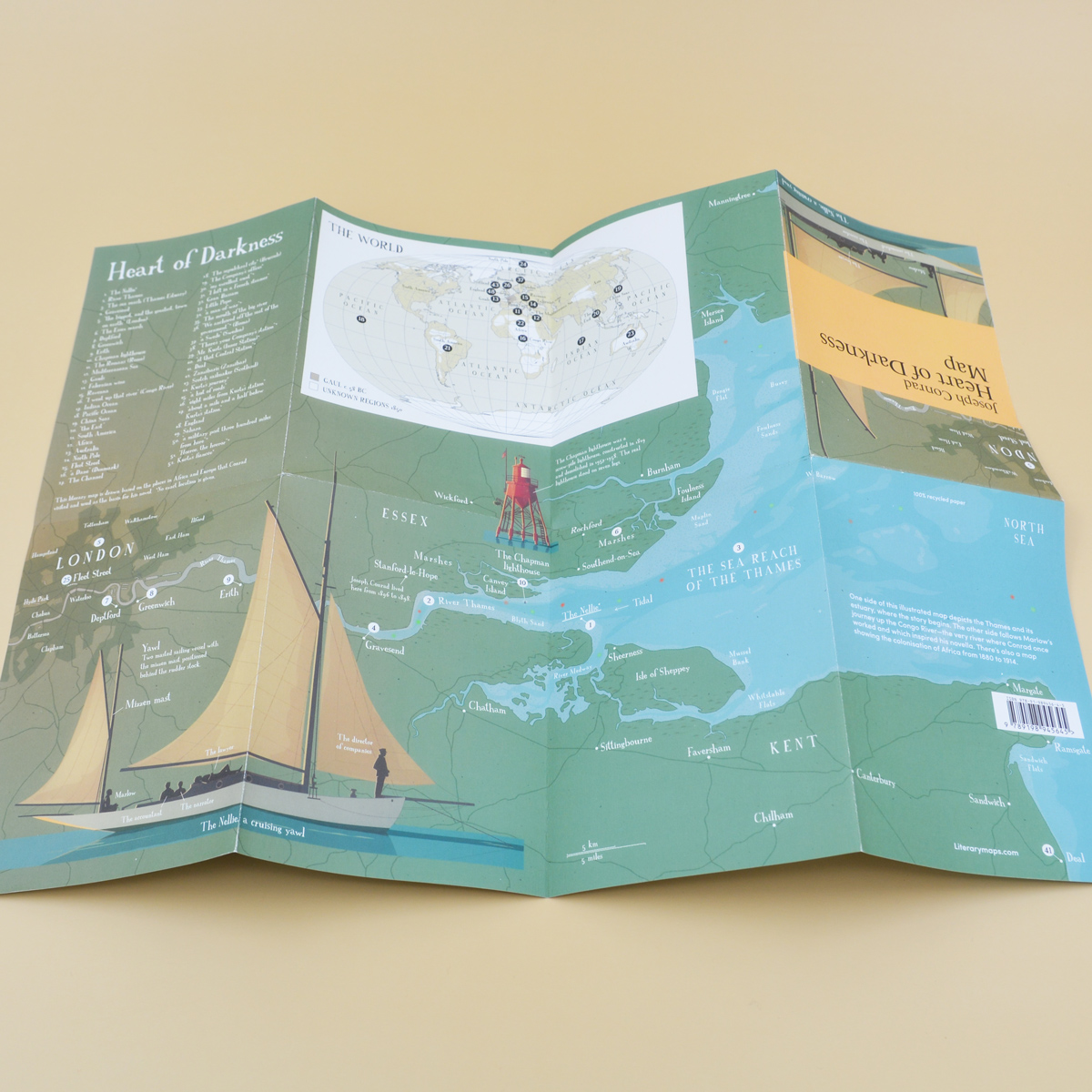 Literary Maps : Joseph Conrad Heart of Darkness - Litterär karta för din läsning! - 2