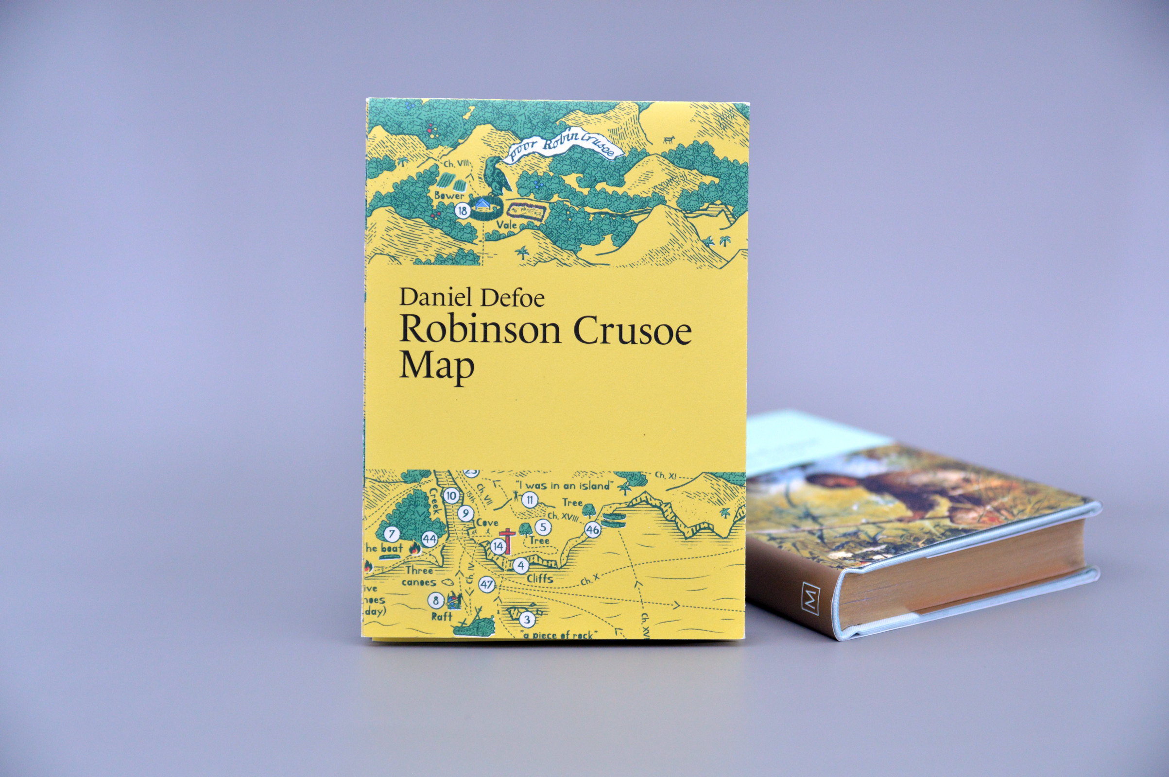 Literary Maps : Daniel Defoe Robinson Crusoe - Litterär karta för din läsning! - 3