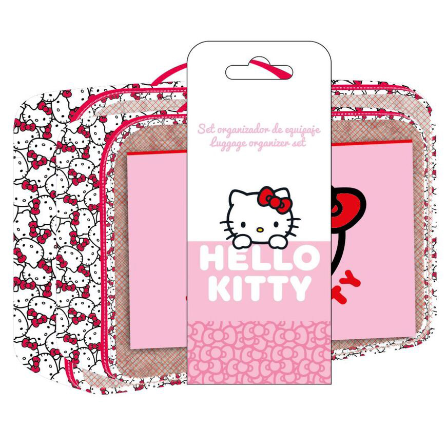 Hello Kitty Reseset med Sminkfodral -  3 delar - 9