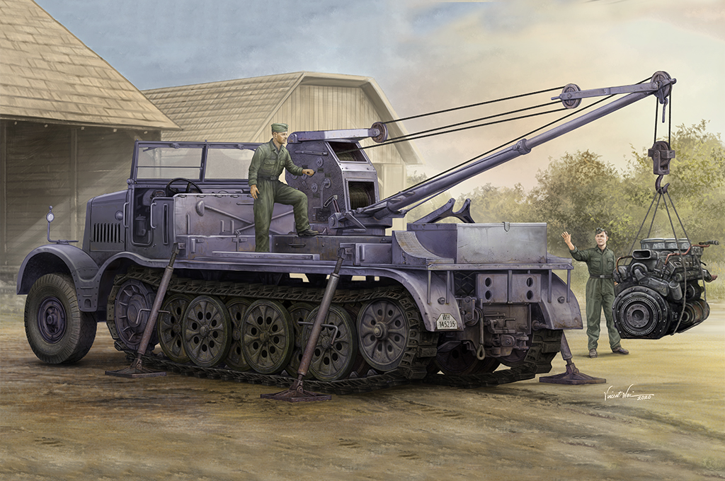 1/35 Schwerer Zugkraftwagen 18 t with 6 t Billstein-Crane, Sd.Kfz.9/1