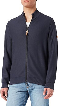 Cardigan med dragkedja, blå från camel active, 