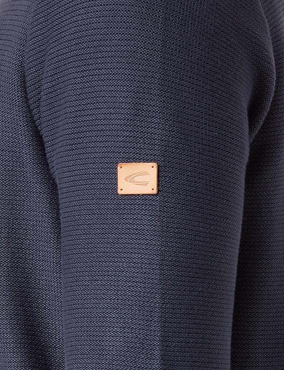 Cardigan med dragkedja, blå från camel active,  - 3