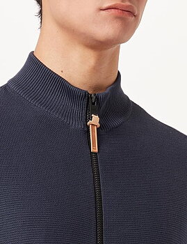 Cardigan med dragkedja, blå från camel active, 