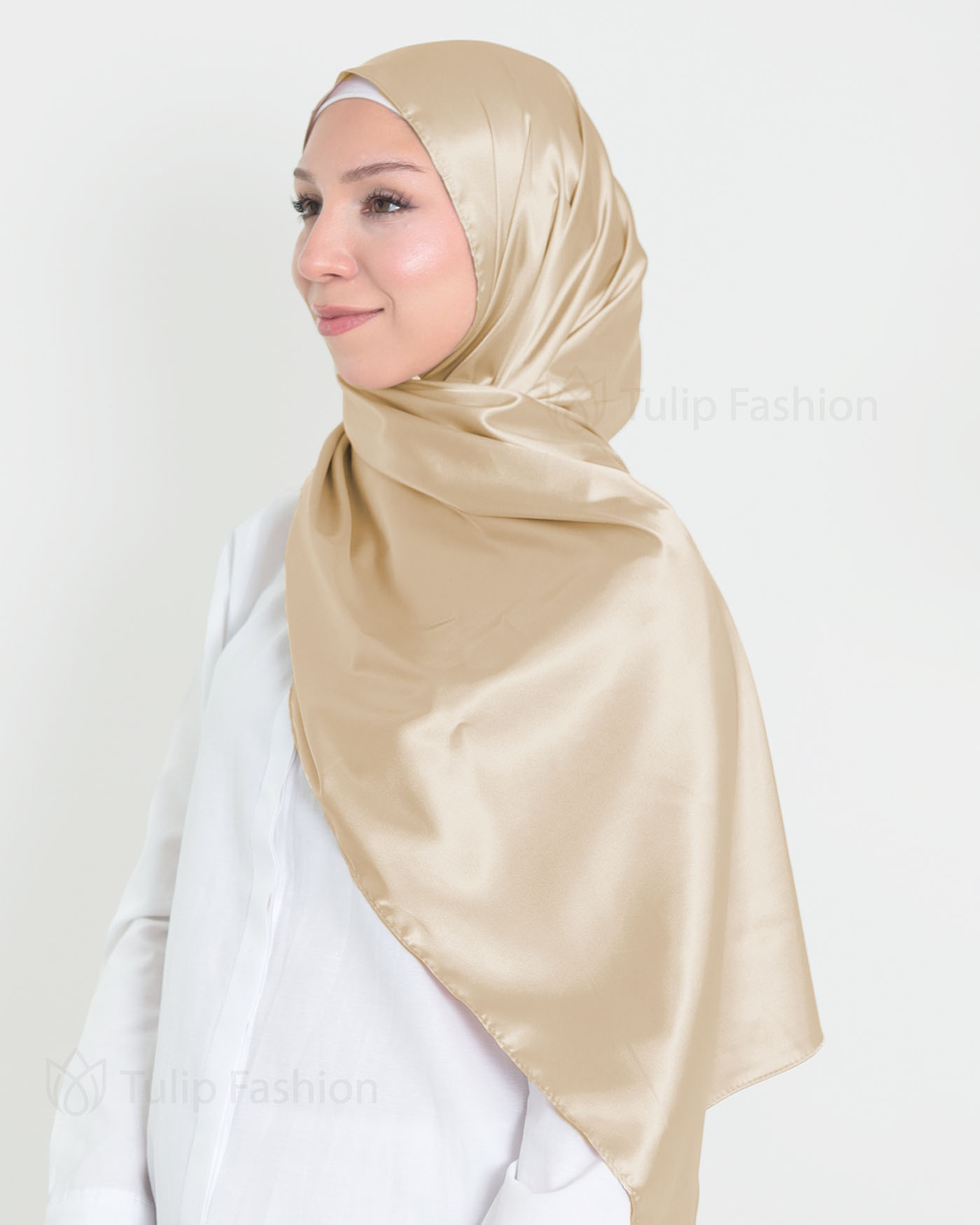 Satin Hijab - Gold