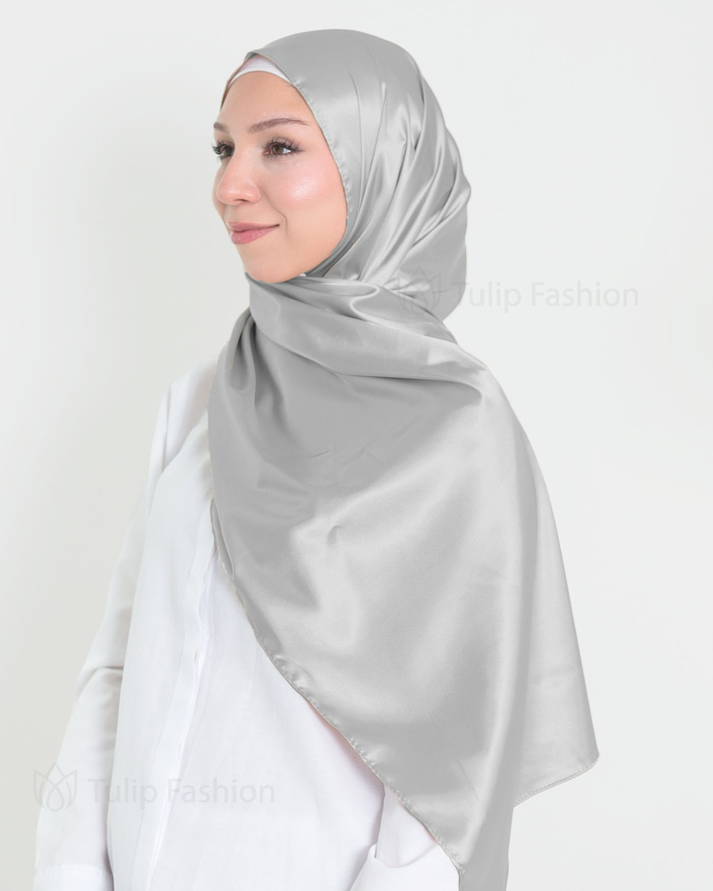 Satin Hijab - Gray