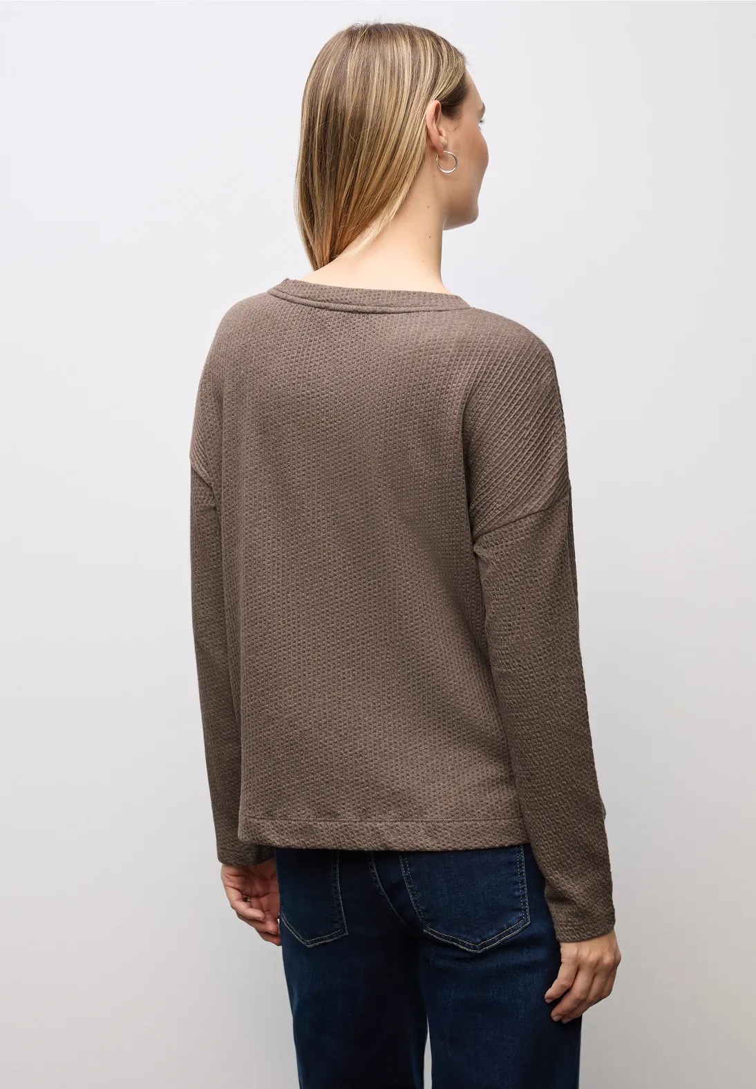 Structure Shirt w. Buttons - Brown - Street One