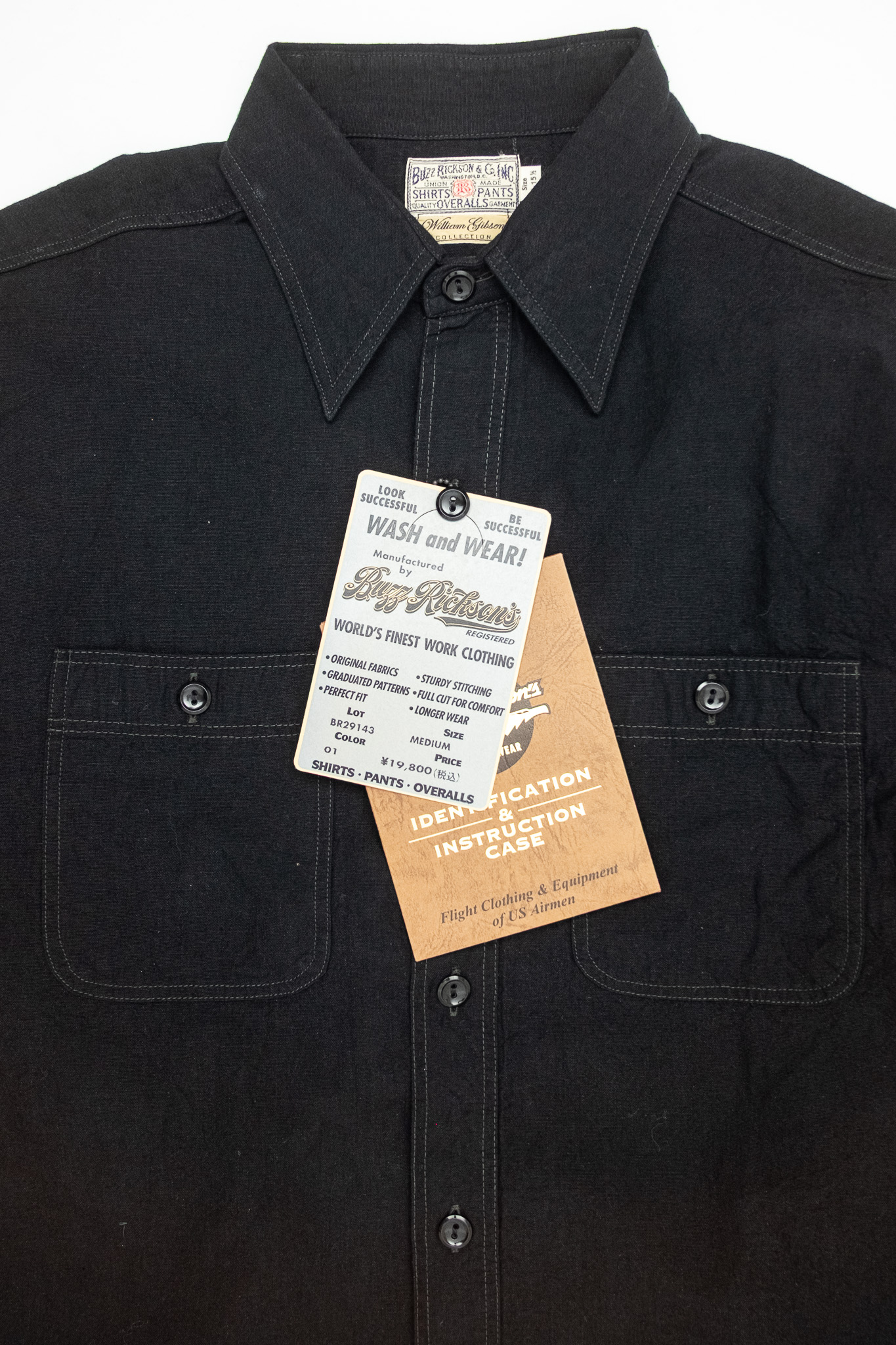 Buzz Rickson’s - Willam Gibson Collection Black Chambray Work Shirt - 3