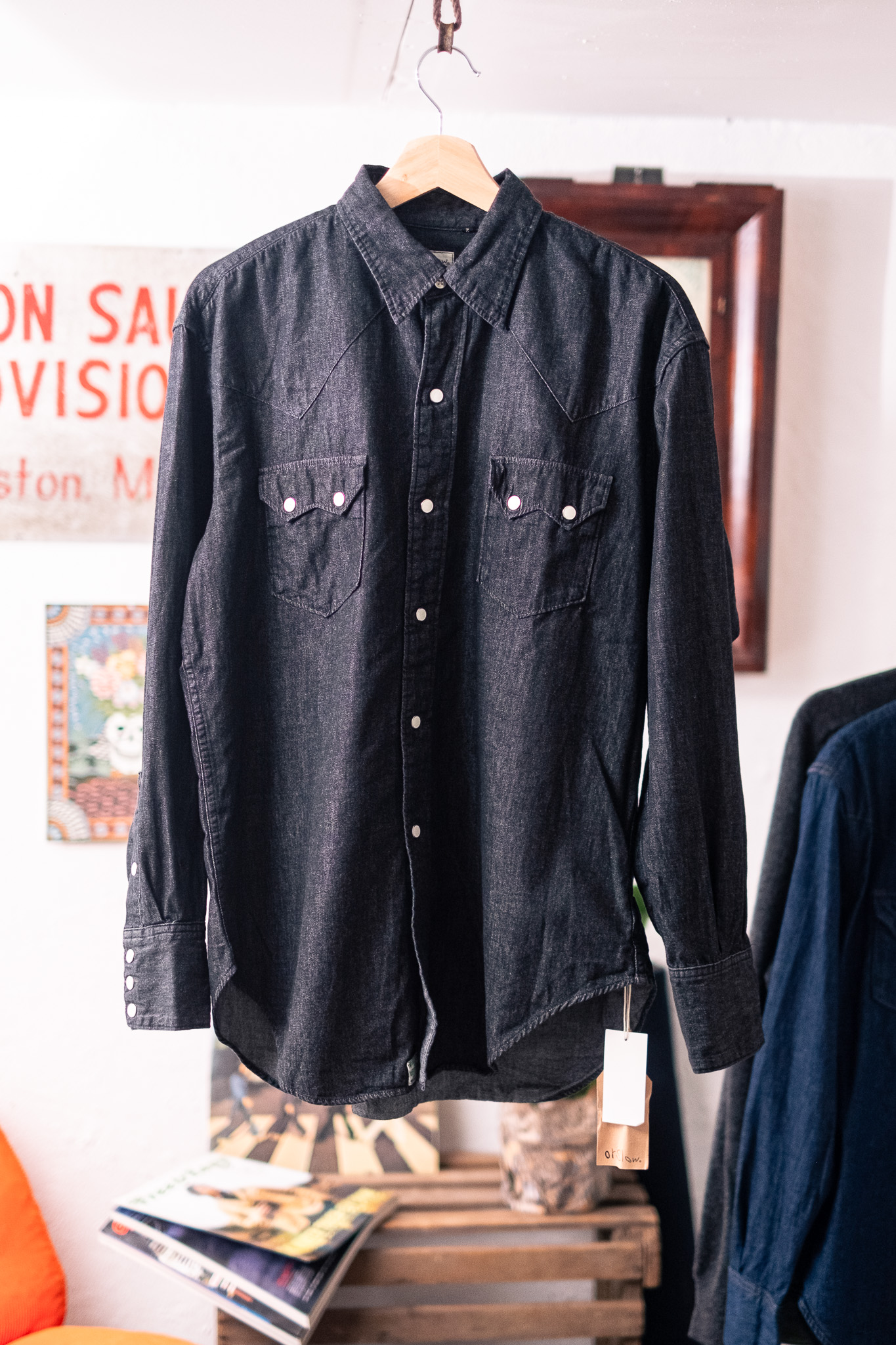 orSlow - Black Denim Western Shirt
