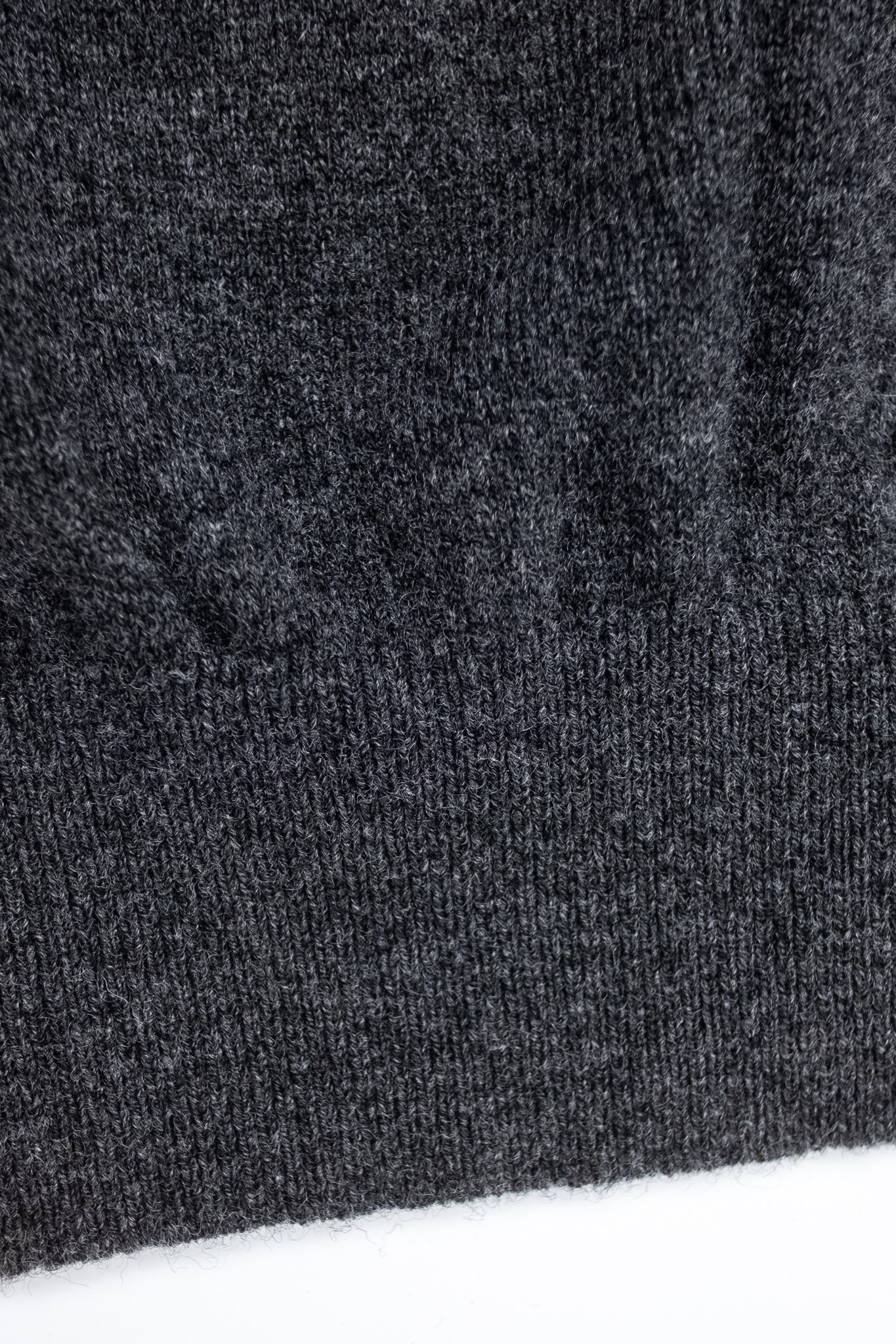 orSlow - Simple Crew Neck Wool Sweater Charcoal - 6