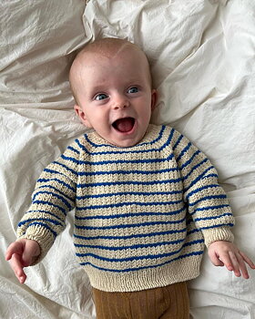 PetiteKnit Friday Sweater Baby (28 m pärlresår st 3)