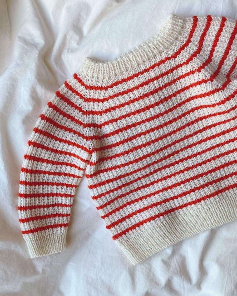 PetiteKnit Friday Sweater Baby (28 m pärlresår st 3) - 5