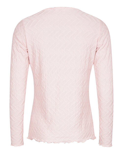 Topp båtringad strukturmönstrad rosa - 2